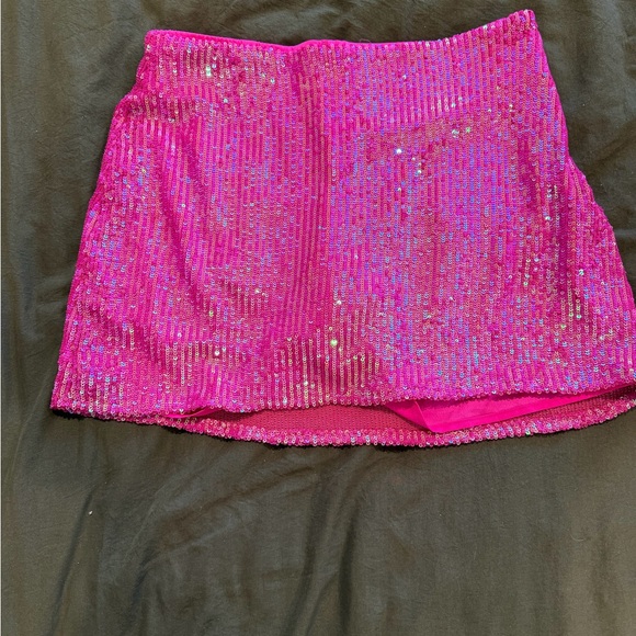 Show Me Your Mumu All Night Skort- Pink DiscoSequin Mini Skort - Picture 2 of 4